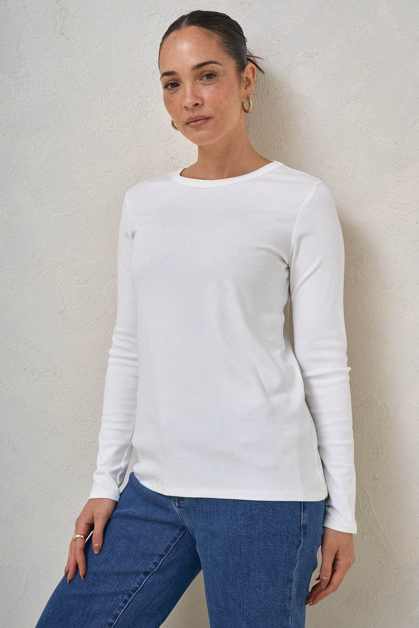 Elemental Long Sleeve Top - White