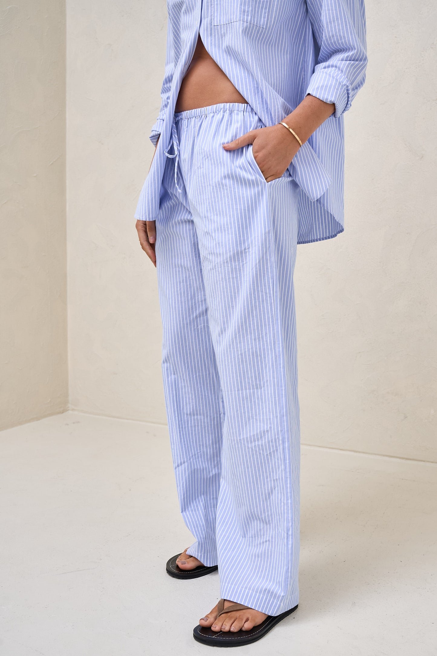 Plot Twist Woven Pant - Blue/White Stripe