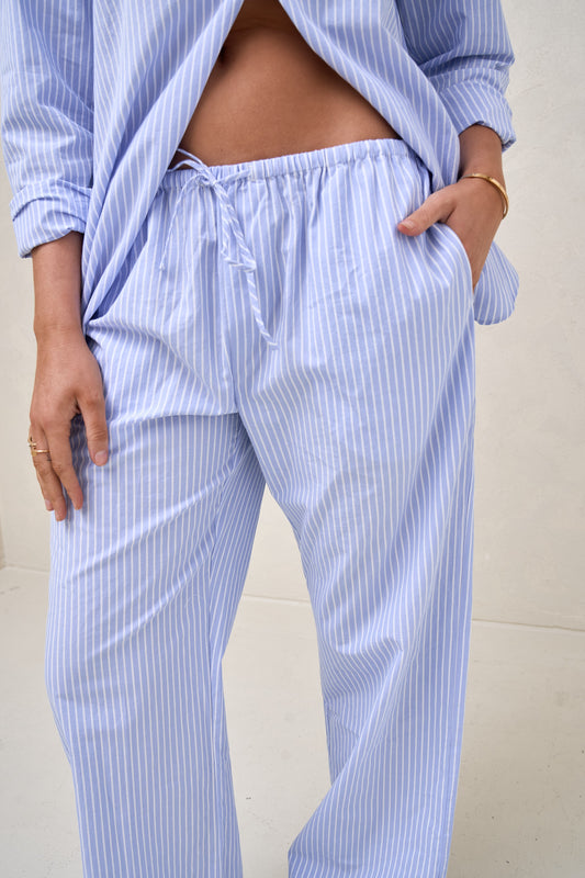 Plot Twist Woven Pant - Blue/White Stripe