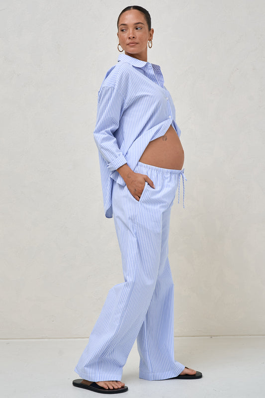 Plot Twist Woven Pant - Blue/White Stripe