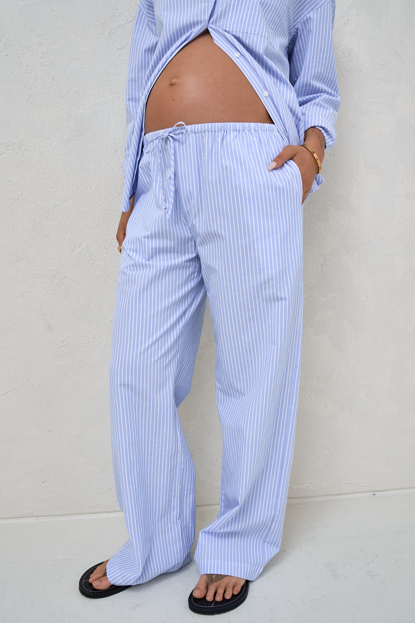 Plot Twist Woven Pant - Blue/White Stripe