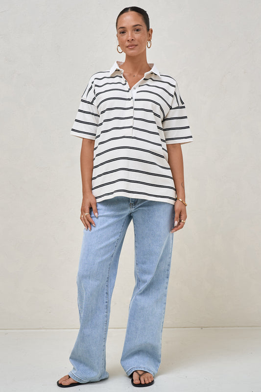 Game Plan Polo Tee - Stripe