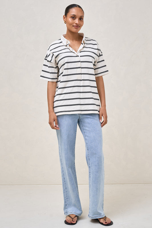 Game Plan Polo Tee - Stripe