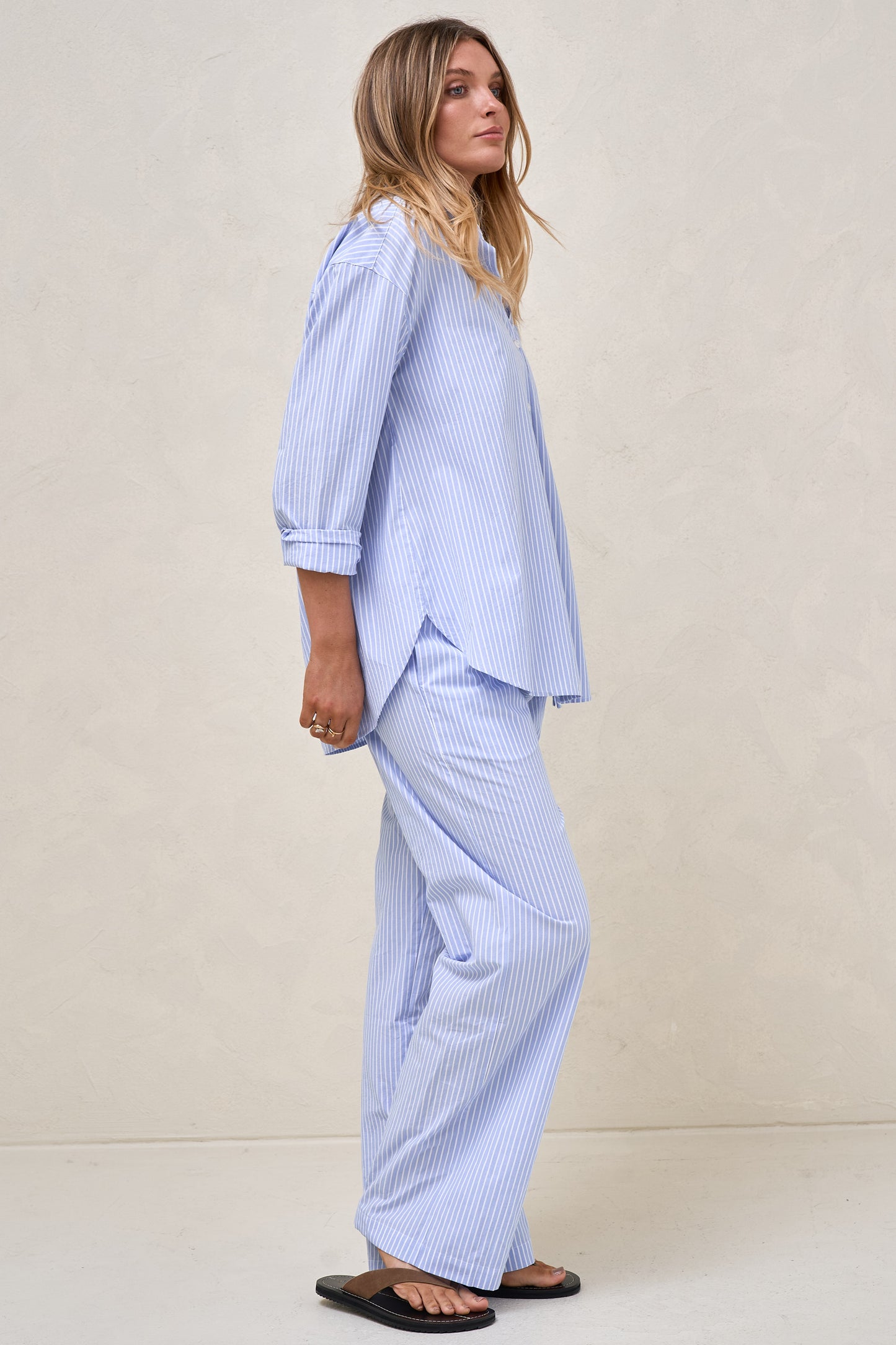 Plot Twist Woven Shirt - Blue/White Stripe*