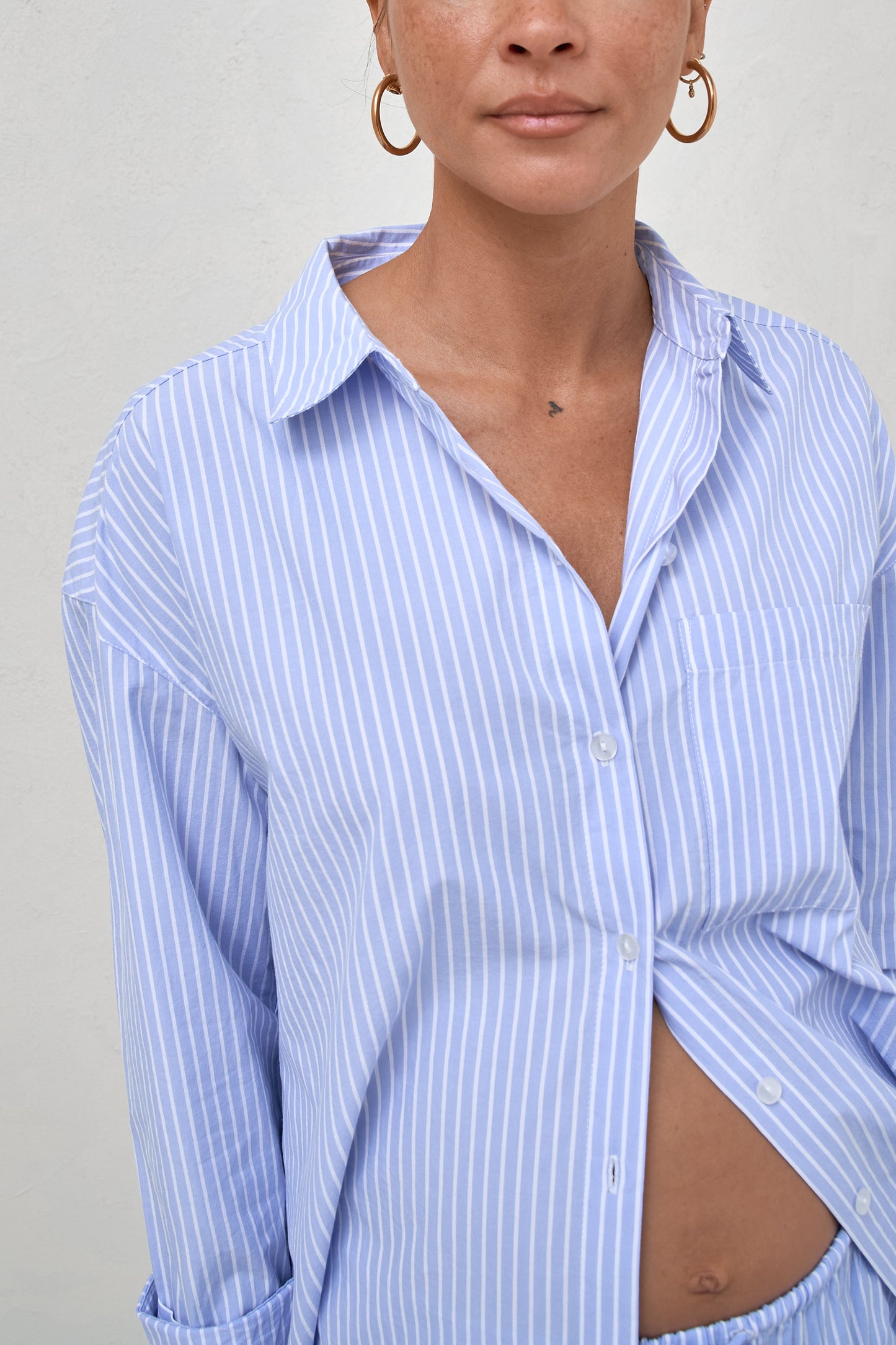 Plot Twist Woven Shirt - Blue/White Stripe*