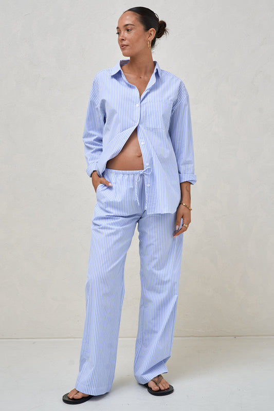 Plot Twist Woven Shirt - Blue/White Stripe