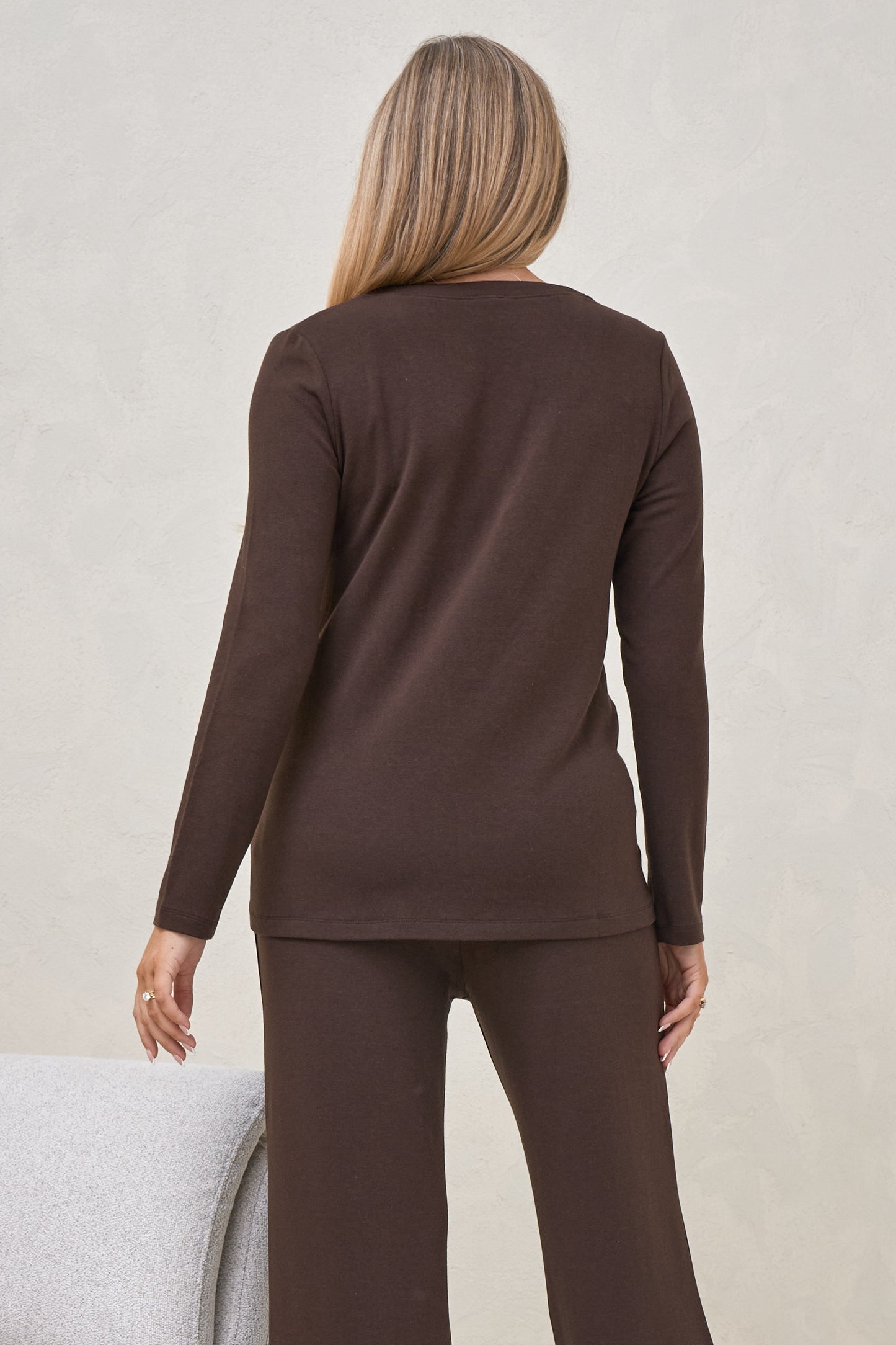 Dreamstate Sleep LS Top - Chocolate/Blue