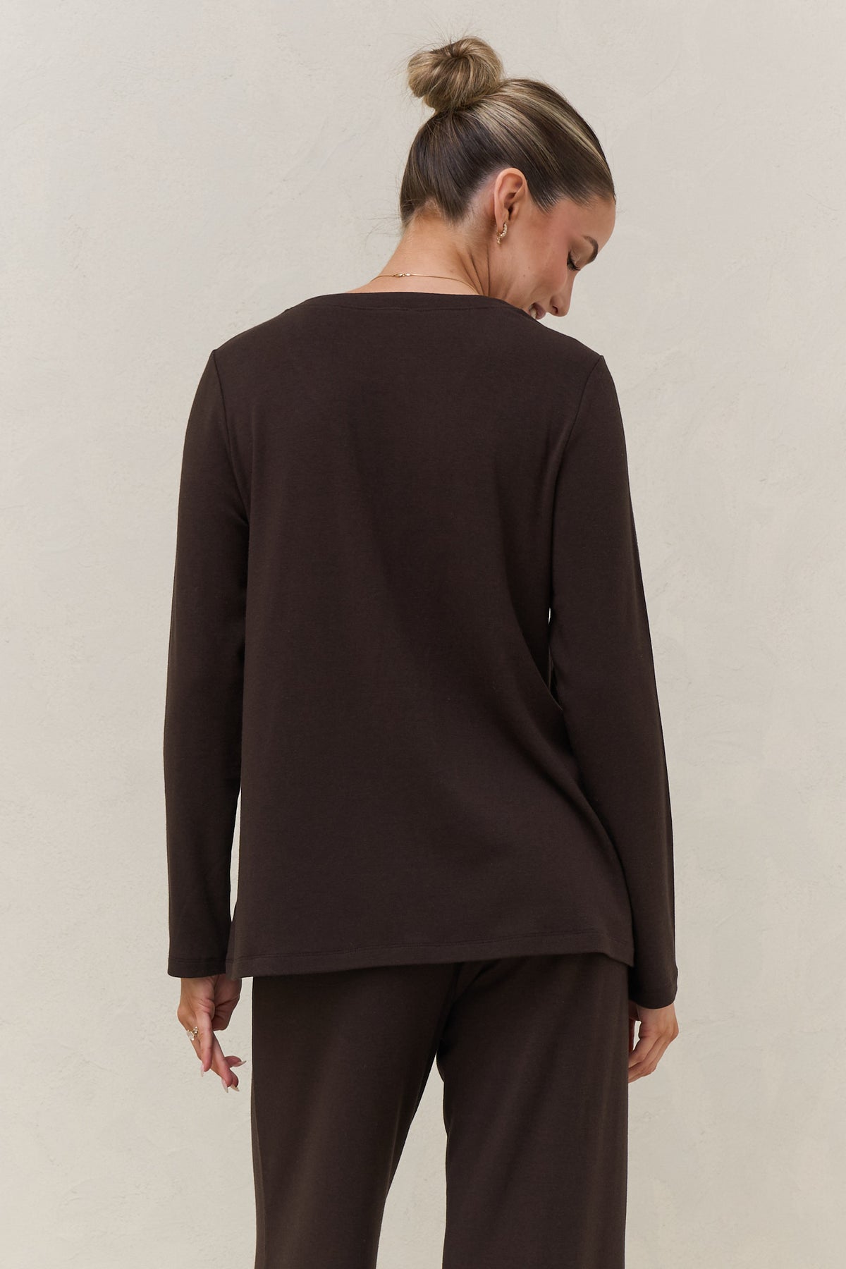 Dreamstate Sleep LS Top - Chocolate/Blue