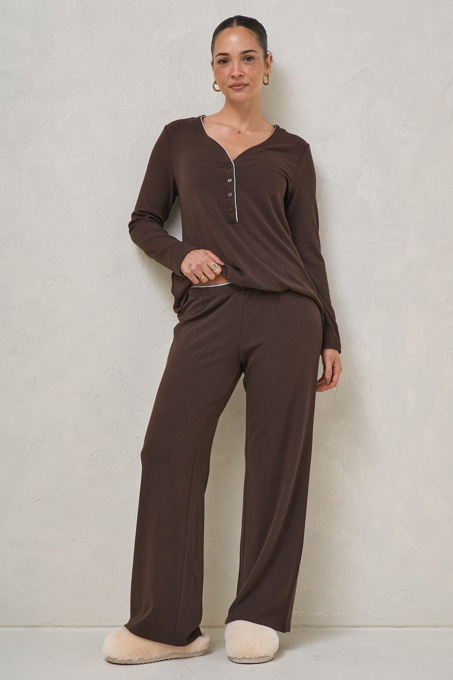Dreamstate Sleep Pant - Chocolate/Blue