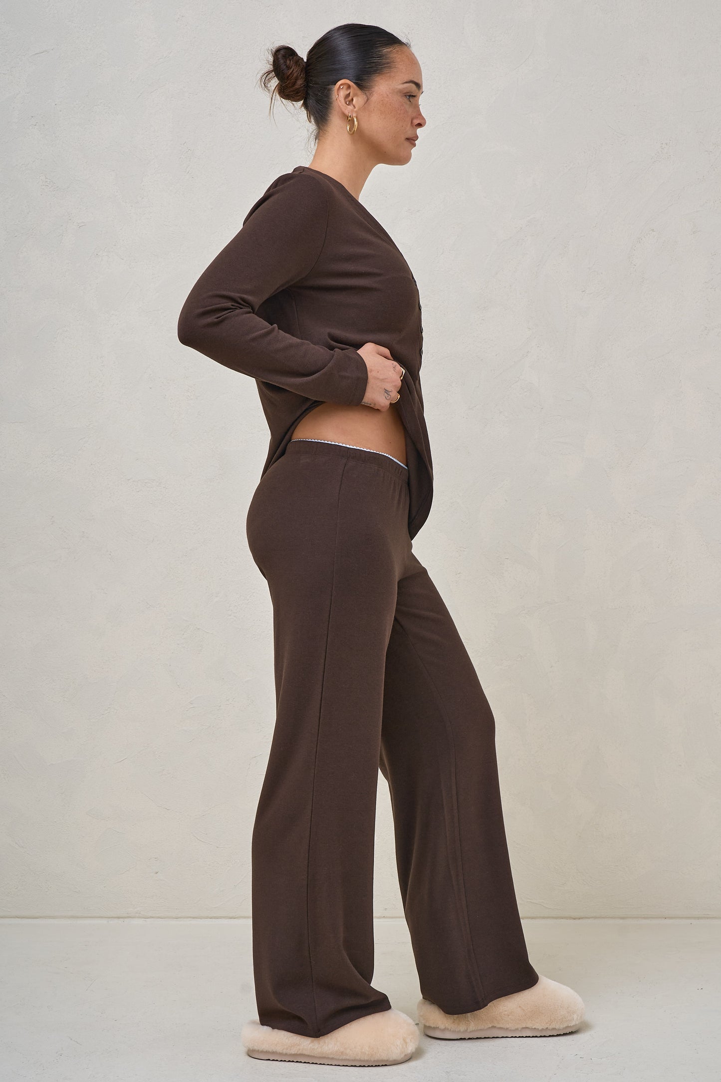 Dreamstate Sleep Pant - Chocolate/Blue