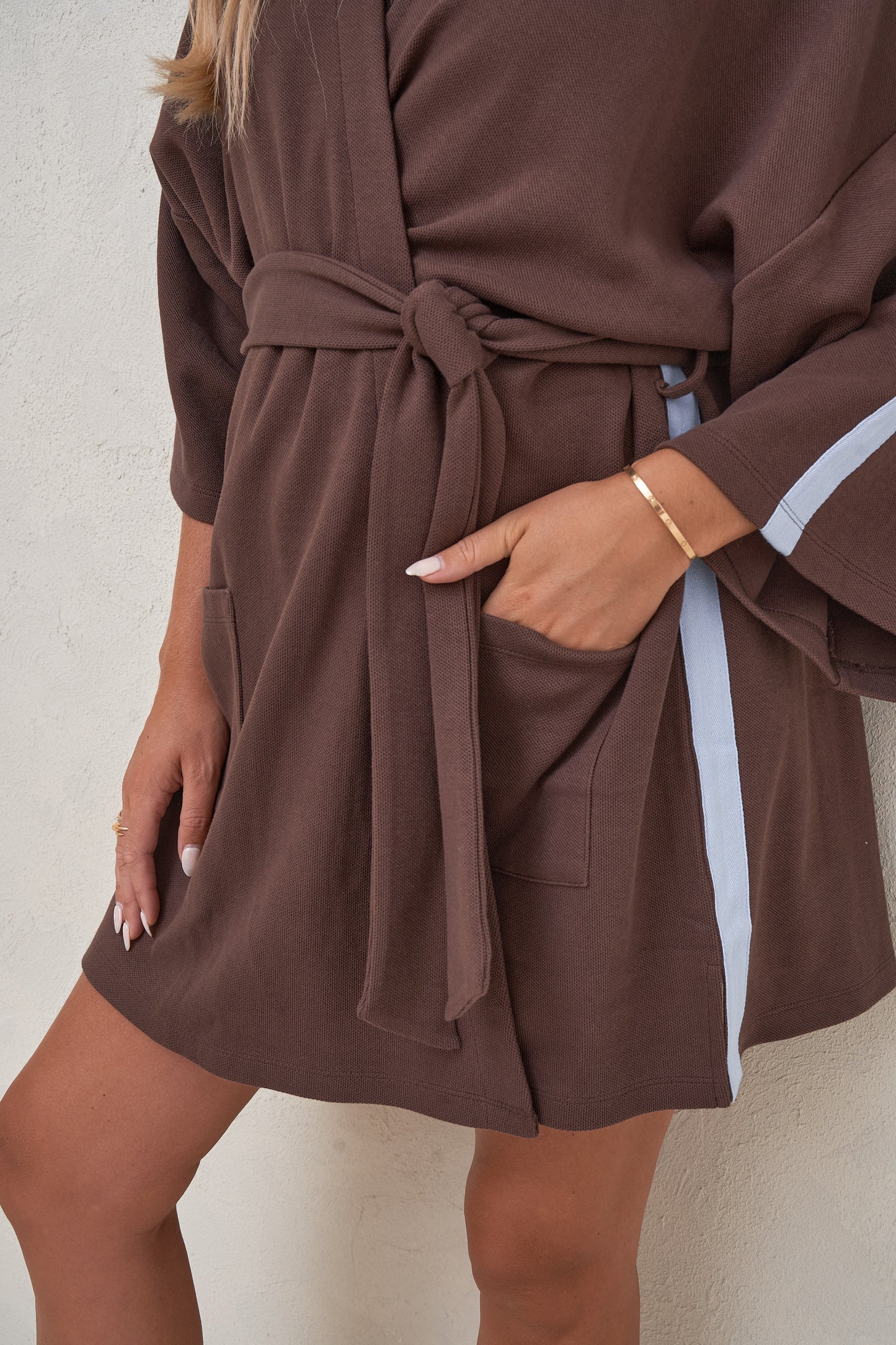 Rest Assured Robe - Chocolate/Blue