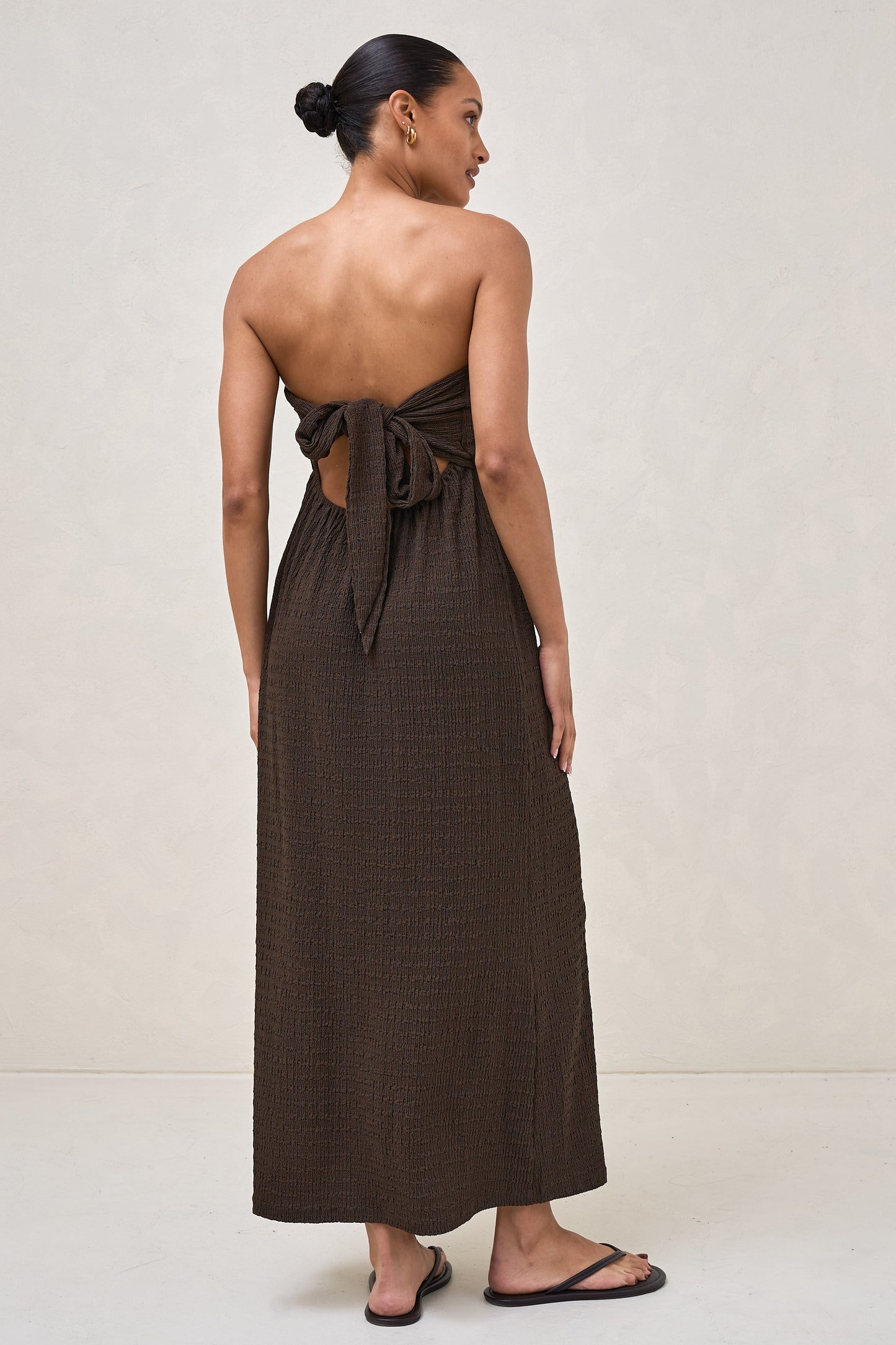Mood  Shift Strapless Dress - Chocolate
