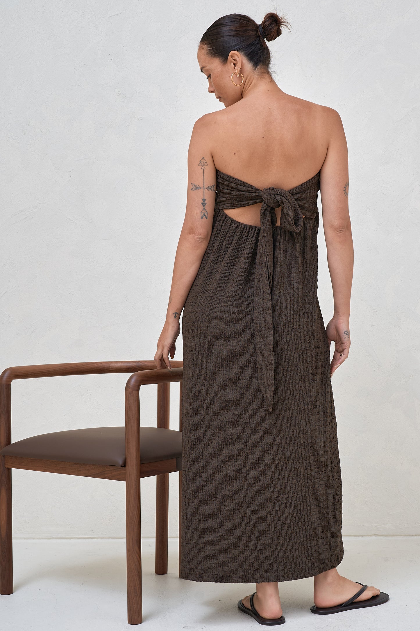 Mood  Shift Strapless Dress - Chocolate