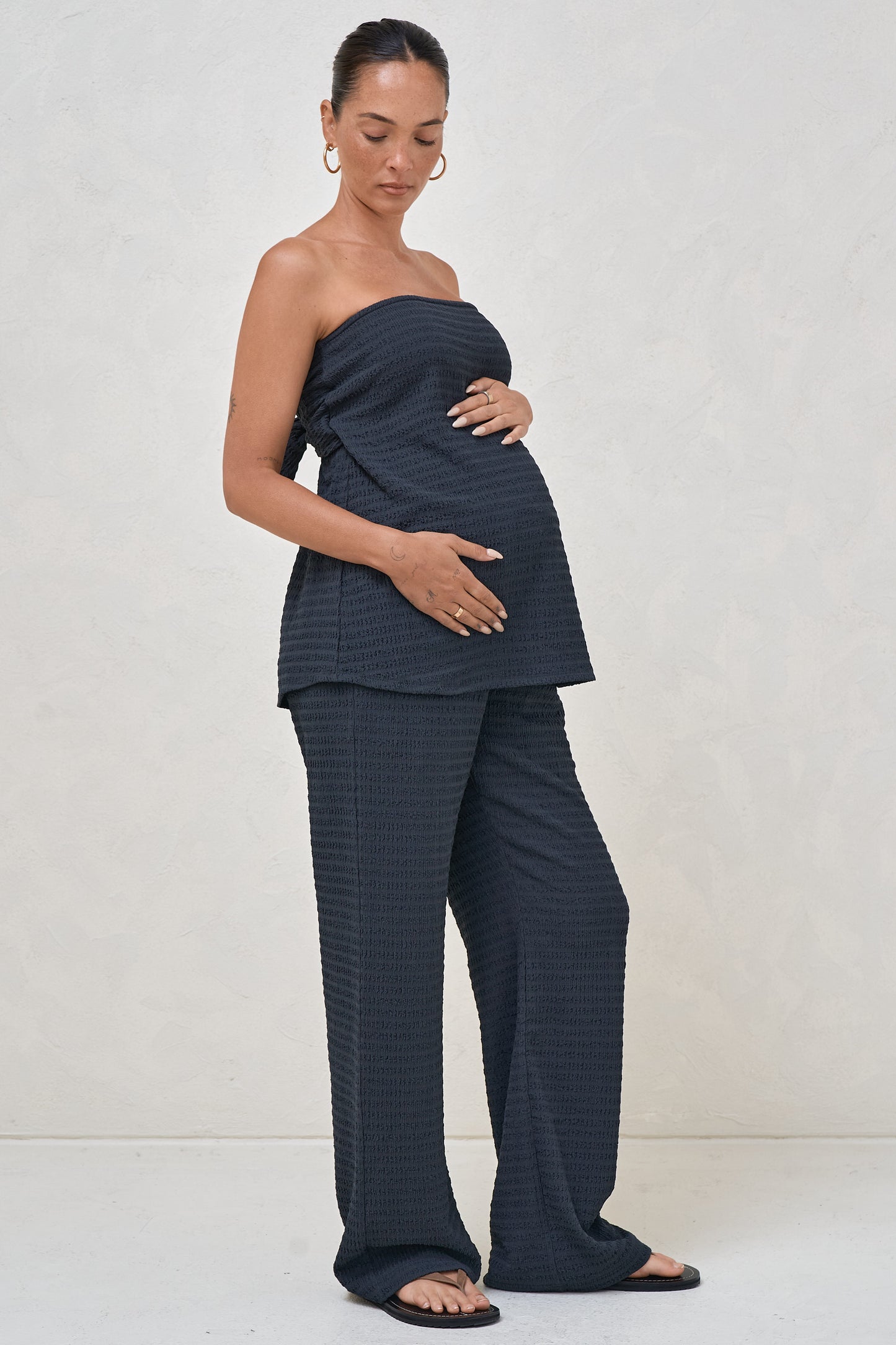 Mood  Shift Strapless Top - Slate