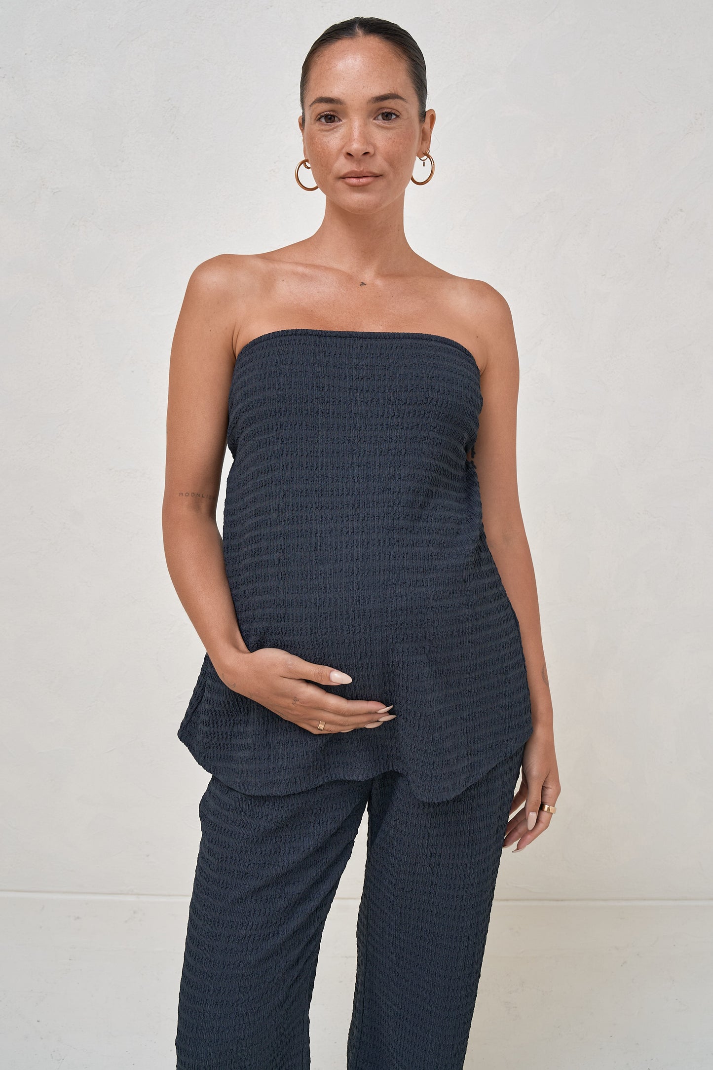 Mood  Shift Strapless Top - Slate