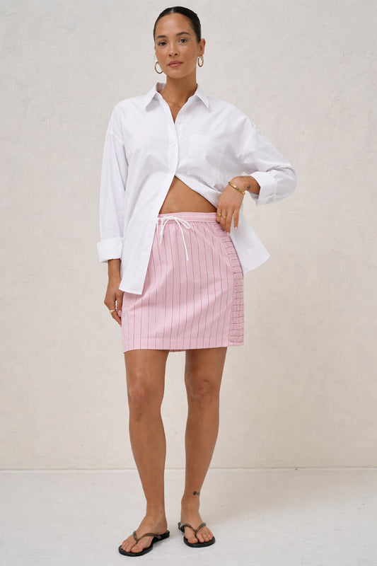 Stripe Theory Mini Skirt -Pink Stripe*