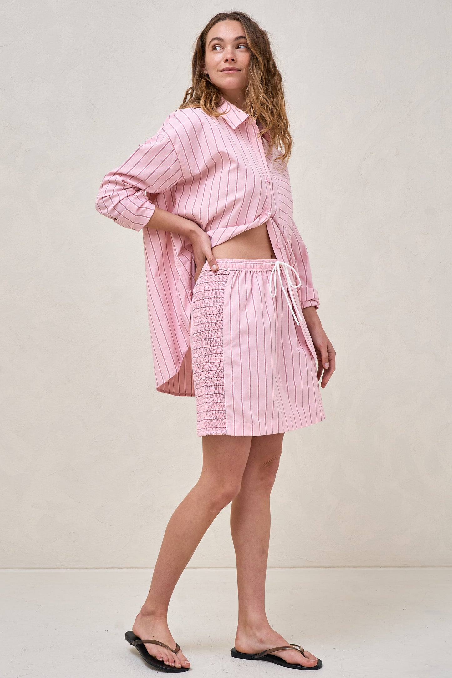 Stripe Theory Mini Skirt -Pink Stripe