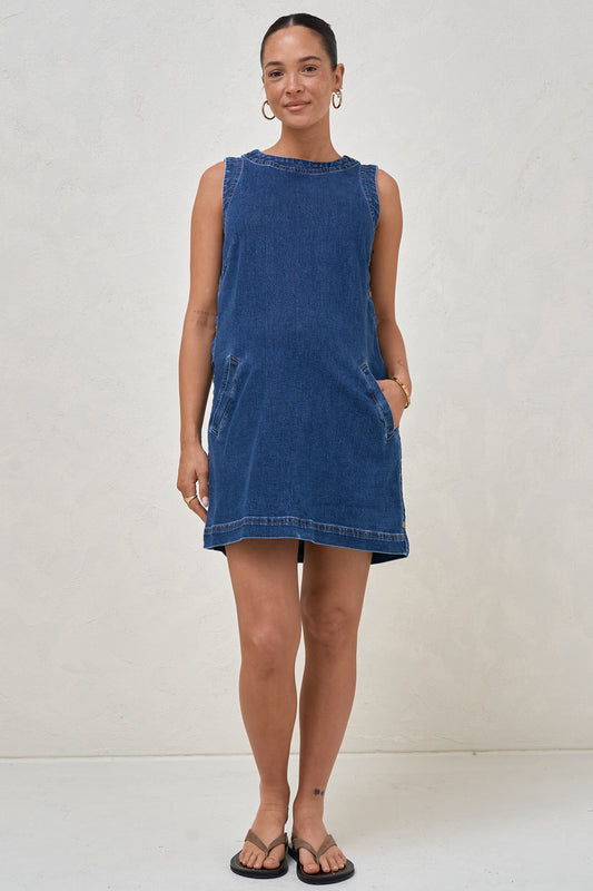 breastfeeding cocktail dresses australia Cocoon Nursing Dress (Velvet Blue)