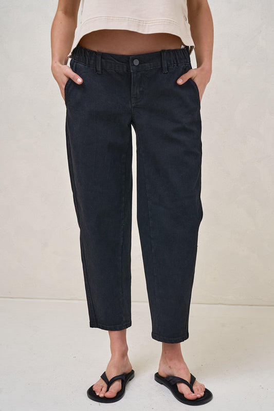 Bend The Rules Barrel Jean - Washed Black