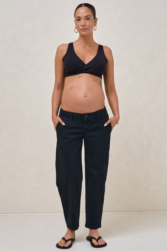 Bend The Rules Barrel Jean - Washed Black