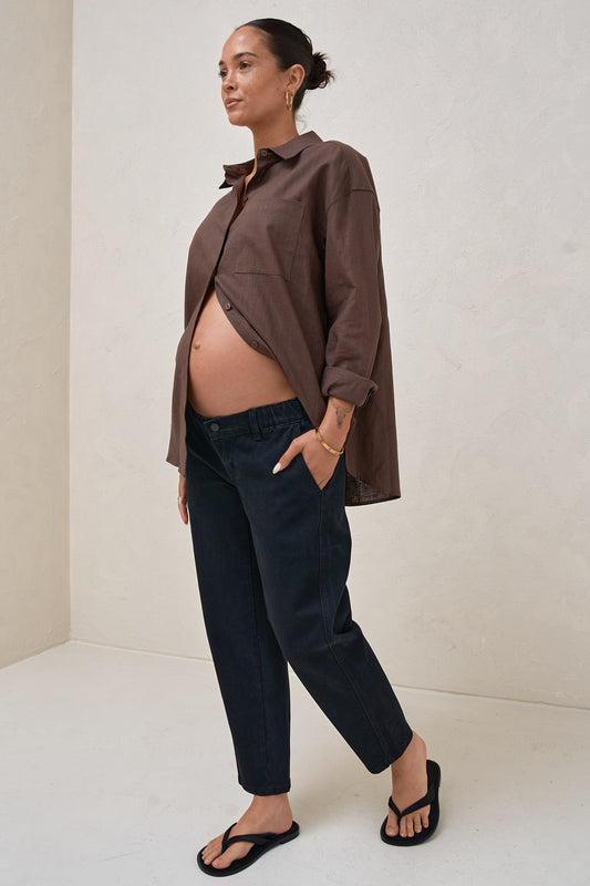 Bend The Rules Barrel Jean - Washed Black