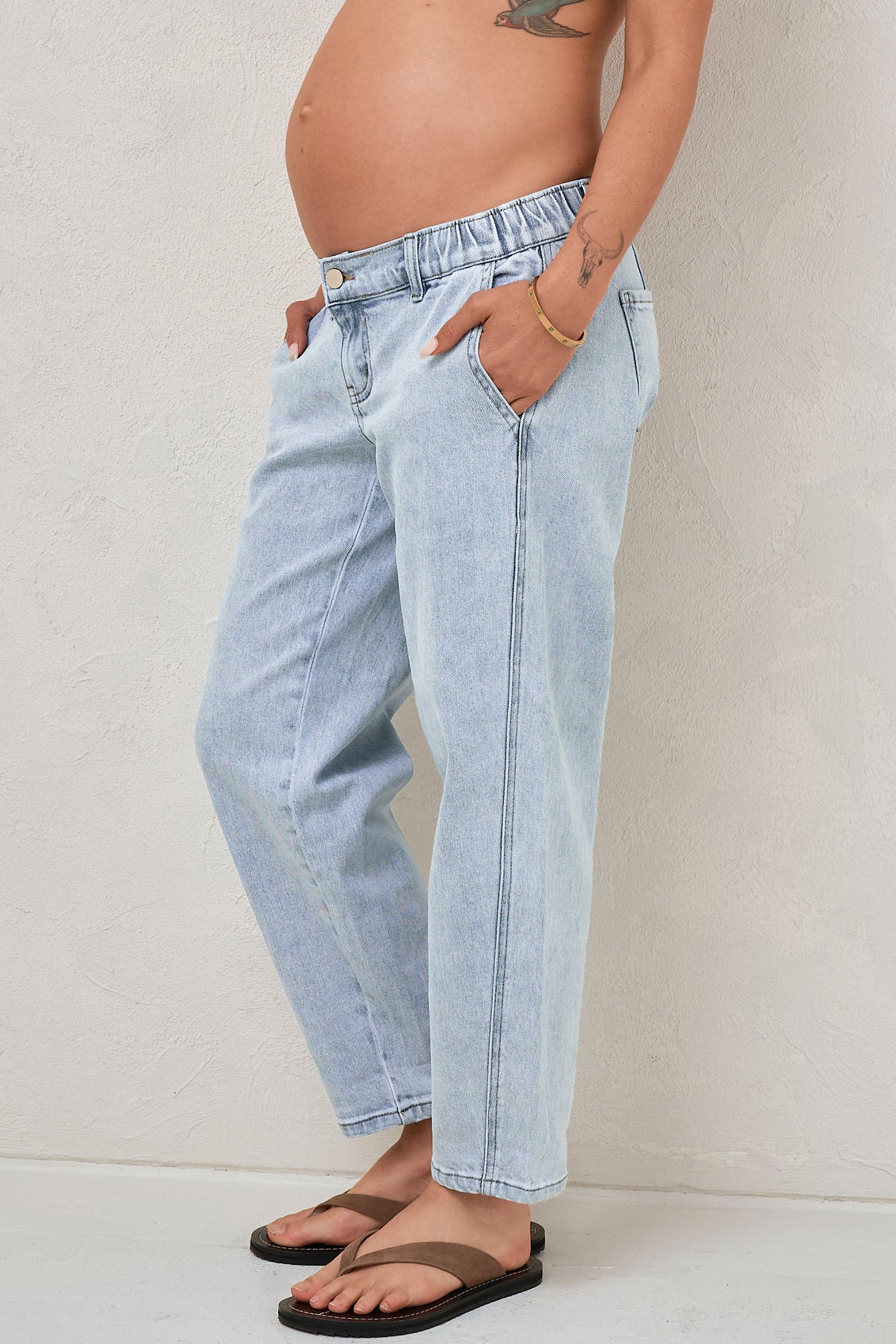 Bend The Rules Barrel Jean - Light Blue