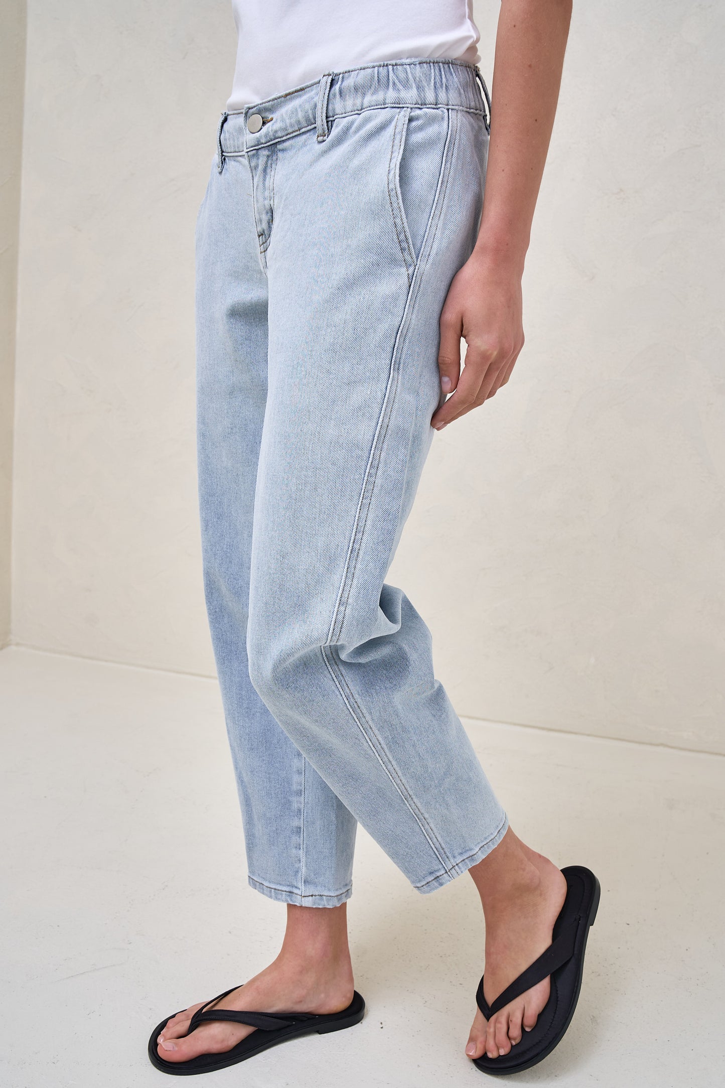 Bend The Rules Barrel Jean - Light Blue