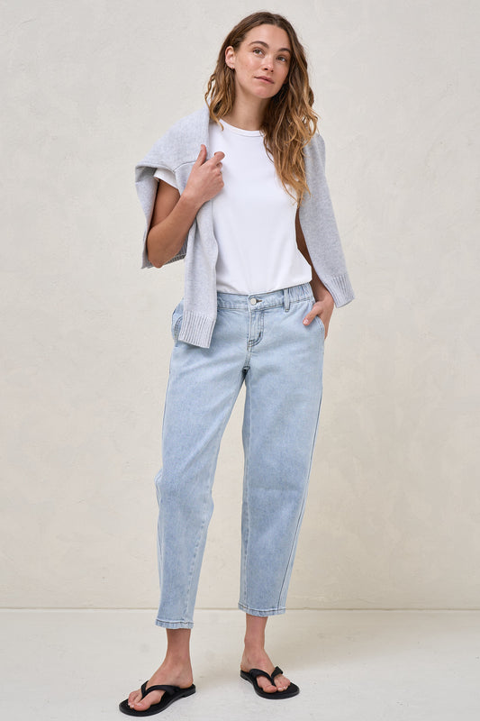 Bend The Rules Barrel Jean - Light Blue