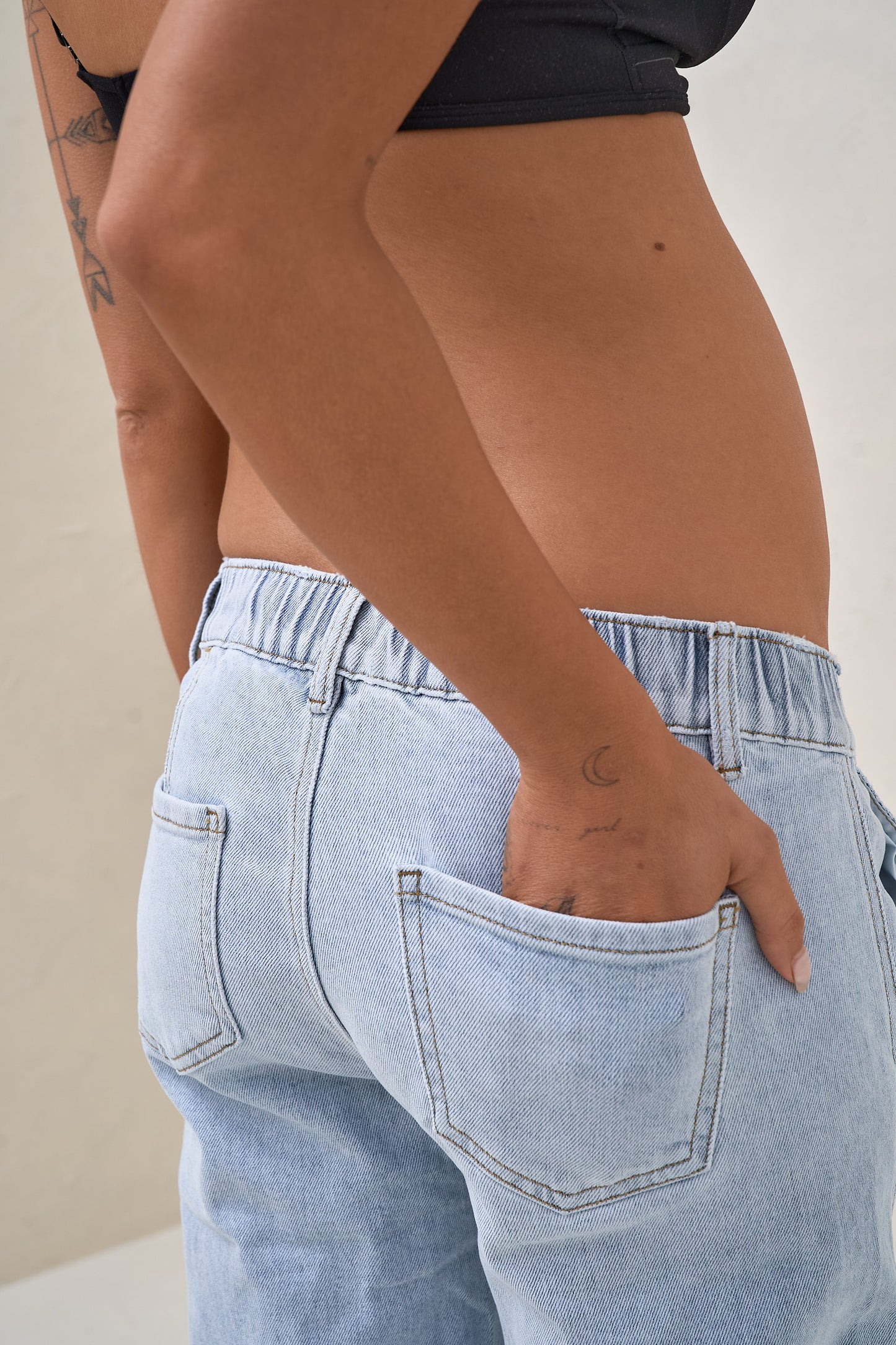 Bend The Rules Barrel Jean - Light Blue