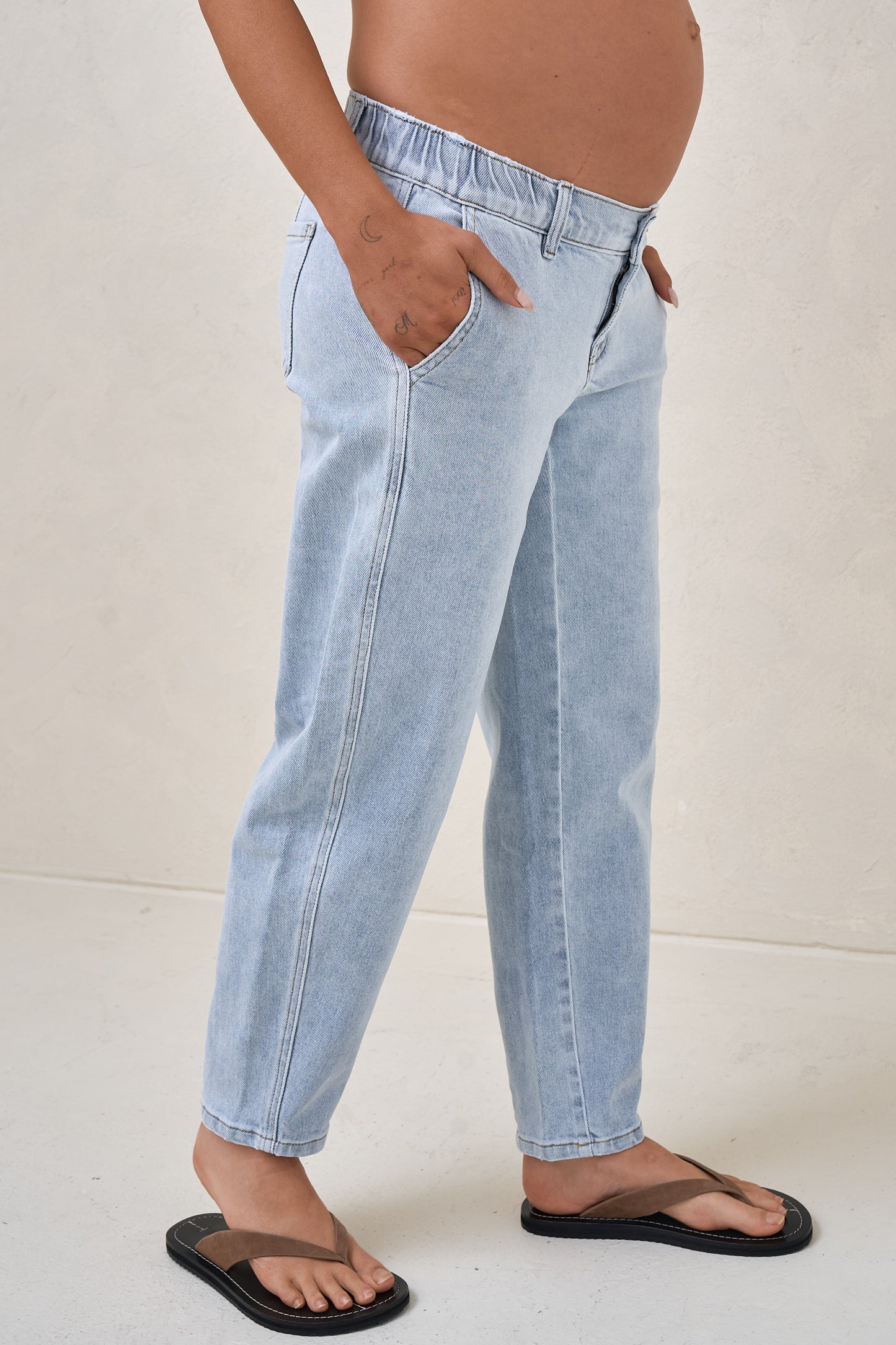 Bend The Rules Barrel Jean - Light Blue