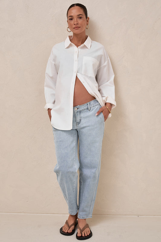 Bend The Rules Barrel Jean - Light Blue