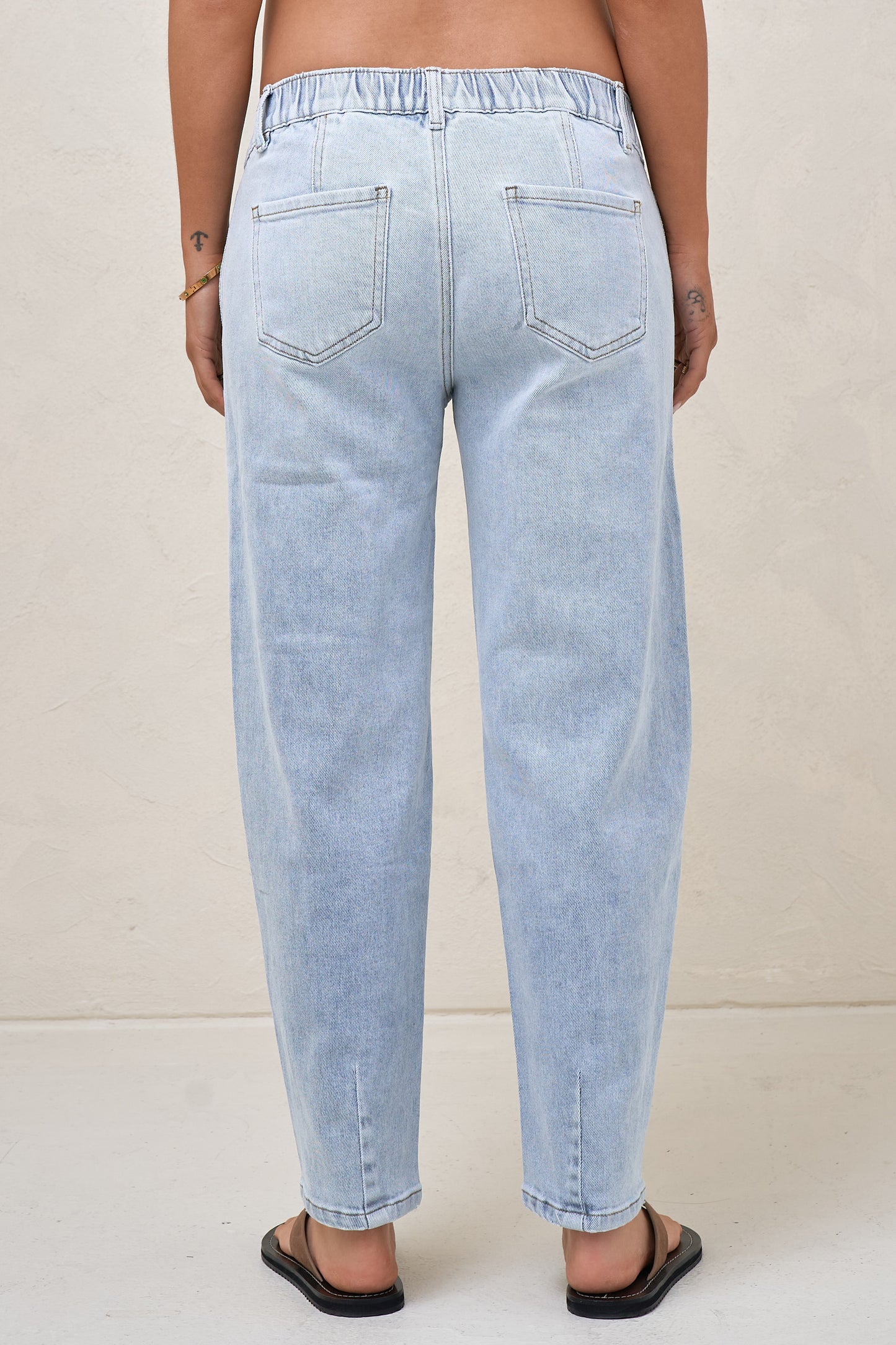 Bend The Rules Barrel Jean - Light Blue