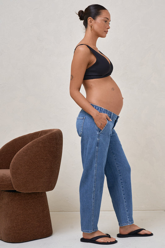 Bend The Rules Barrel Jean - Mid Blue