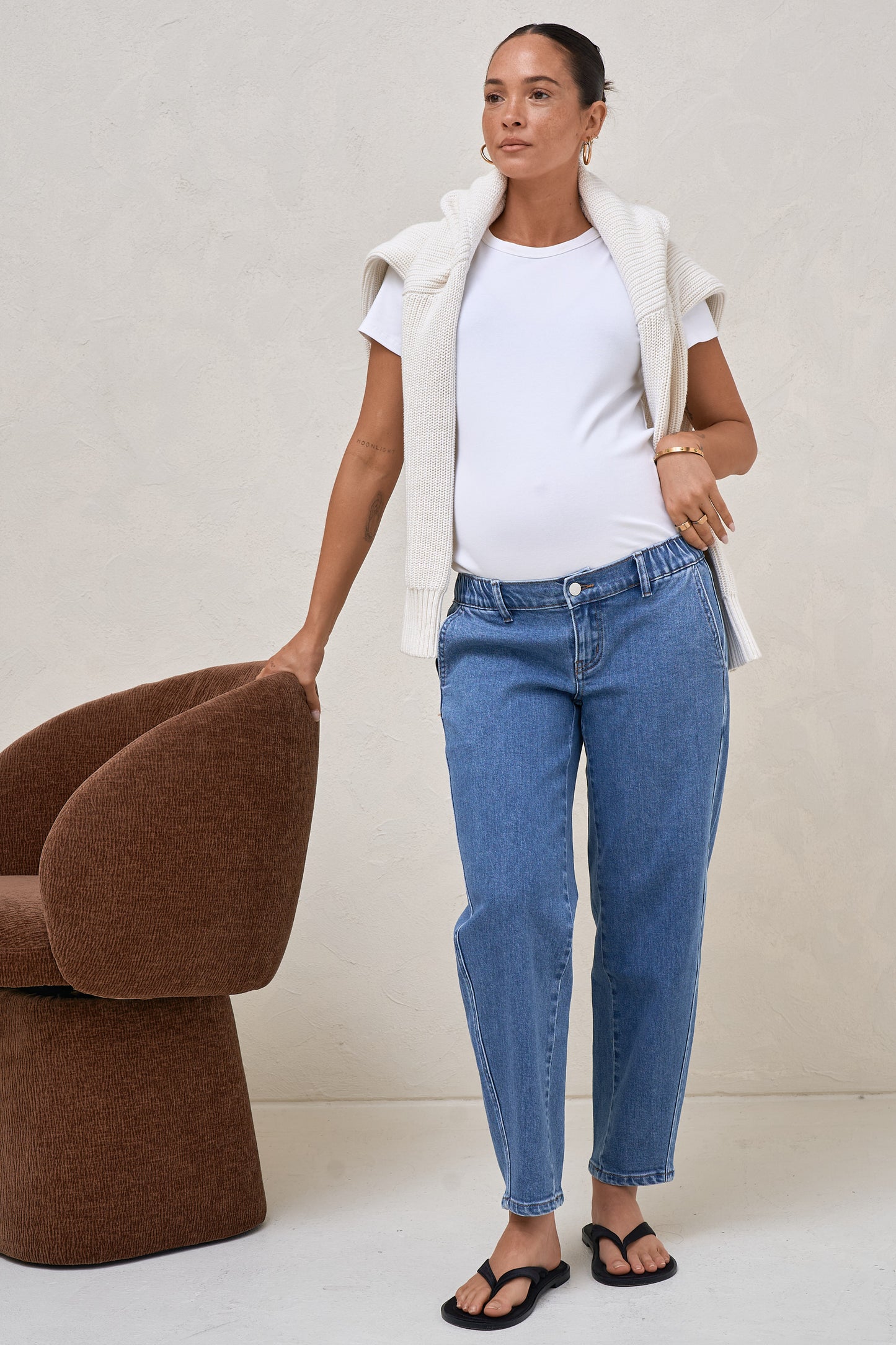 Bend The Rules Barrel Jean - Mid Blue