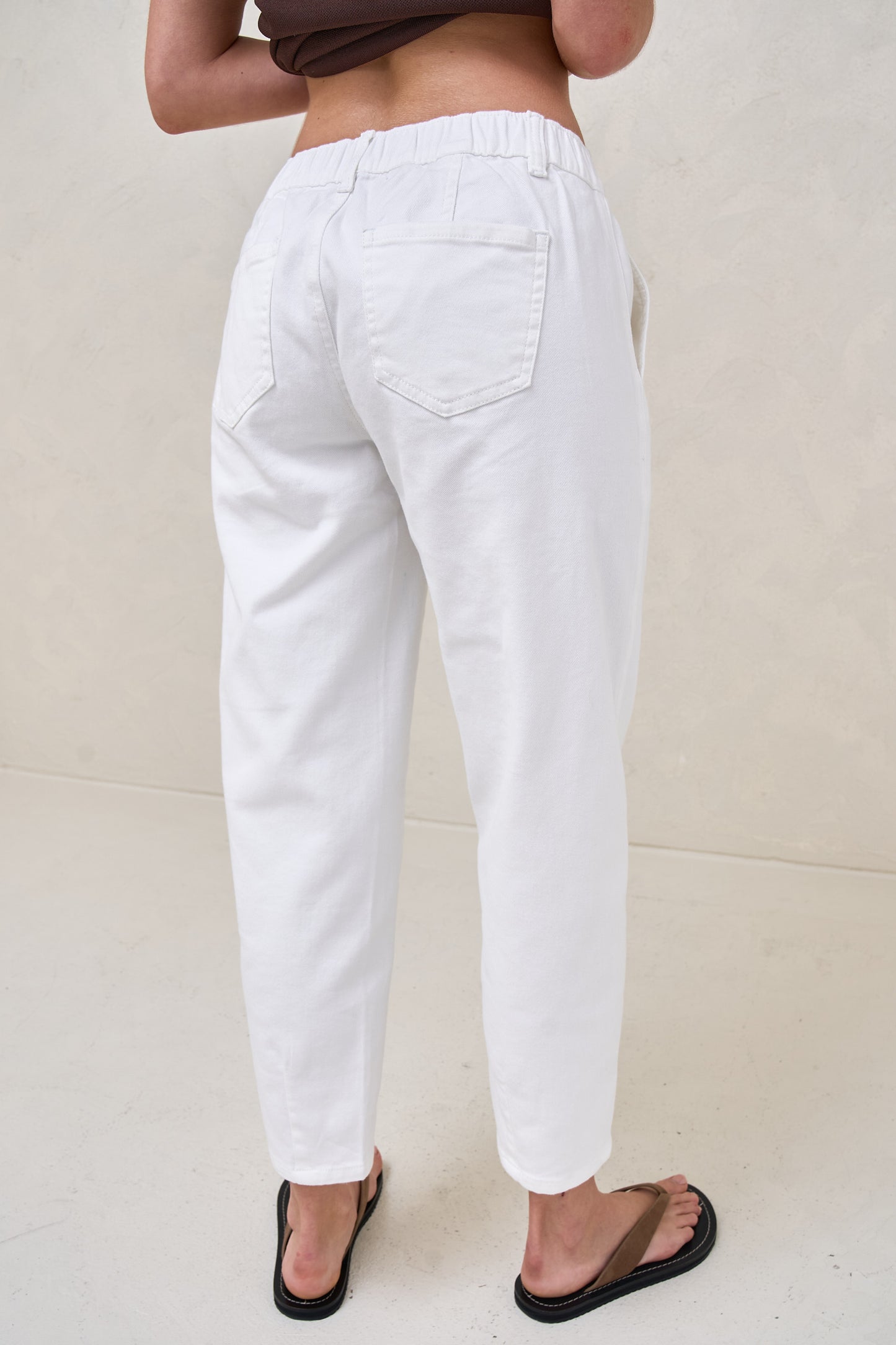 Bend The Rules Barrel Jean - White