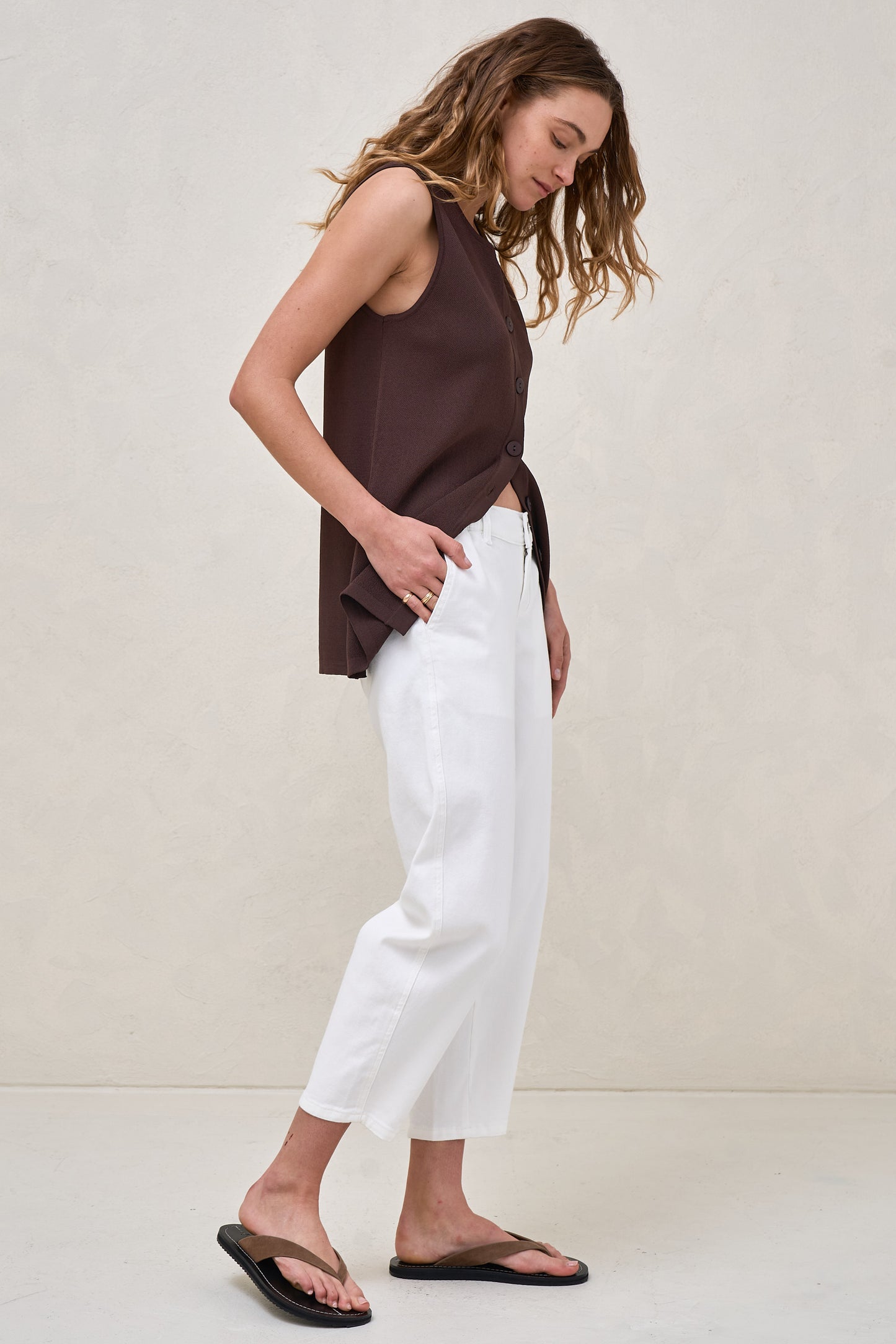 Bend The Rules Barrel Jean - White