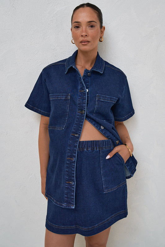 Daybreak Short Sleeve Shirt - Indigo