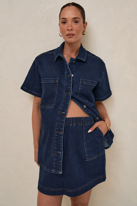 Daybreak Short Sleeve Shirt - Indigo