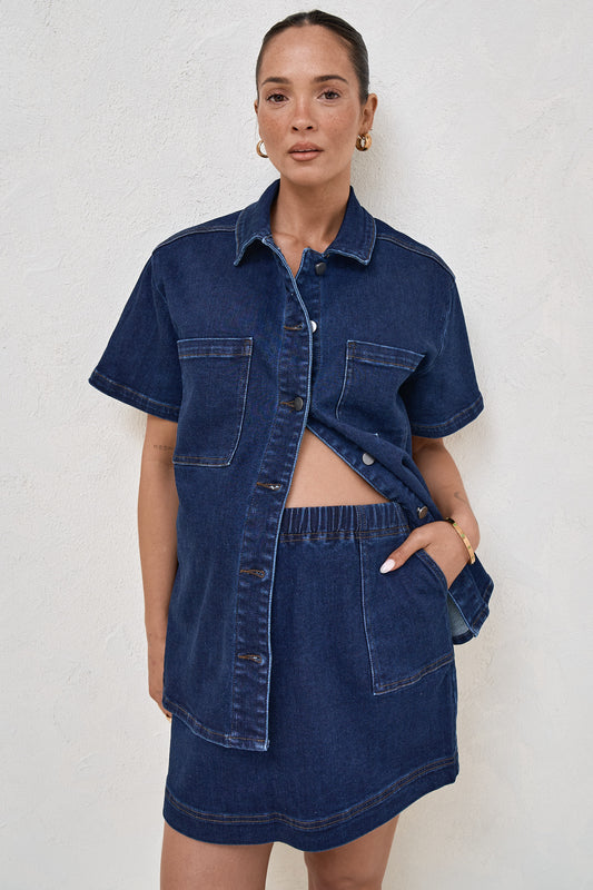 Daybreak Short Sleeve Shirt - Indigo