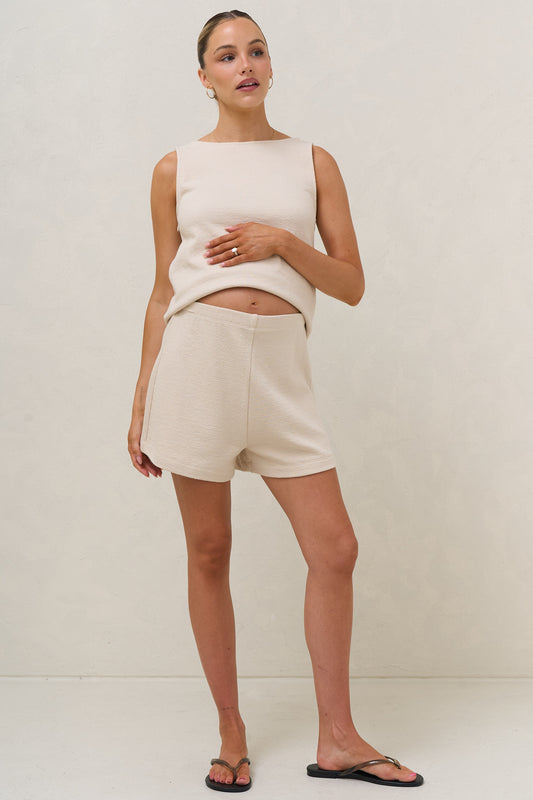 In Effect Stretch Short - Almond