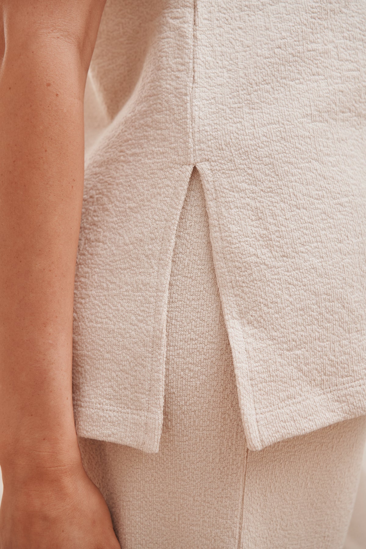 In Effect Boat Neck Tee - Almond