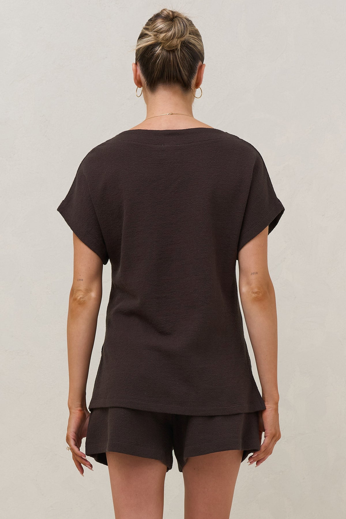 In Effect Boat Neck Tee - Espresso