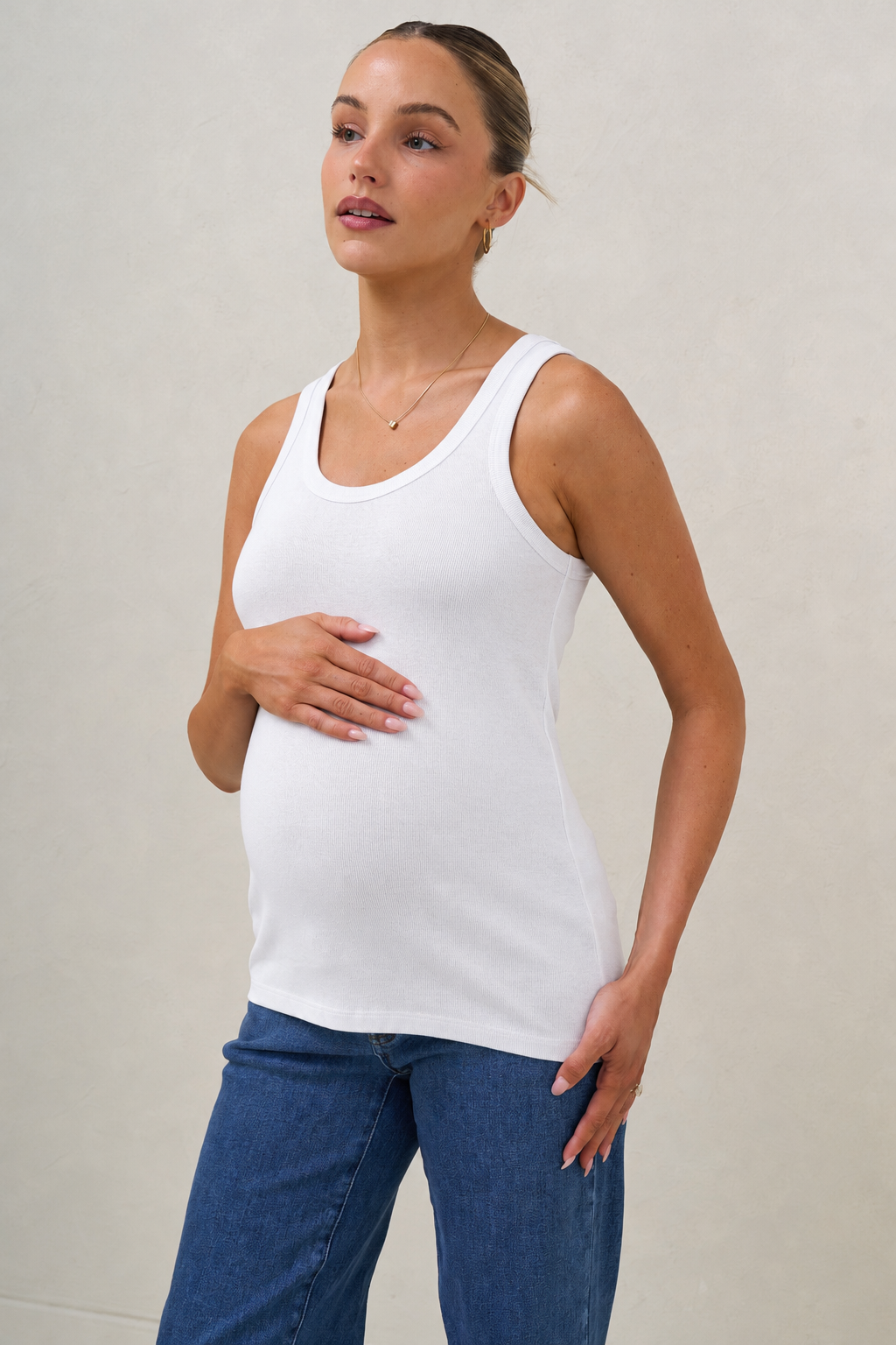 Off Duty Rib Tank - White