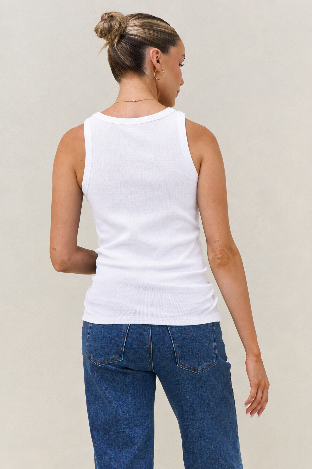 Off Duty Rib Tank - White