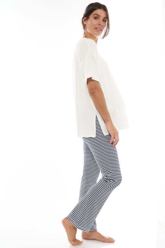 Stripe Maternity Sleep Pant -4