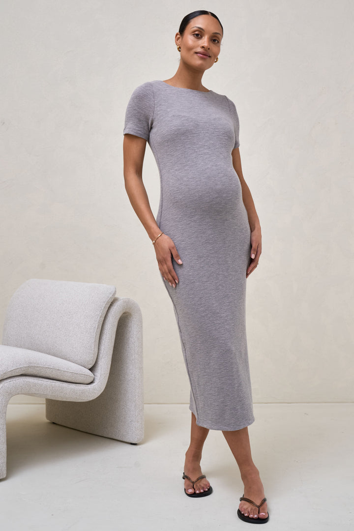 Maternity Bodycon Short Sleeve Dress BAE The Label Australia Maternity Bodycon Short Sleeve Dress BAE The Label Australia