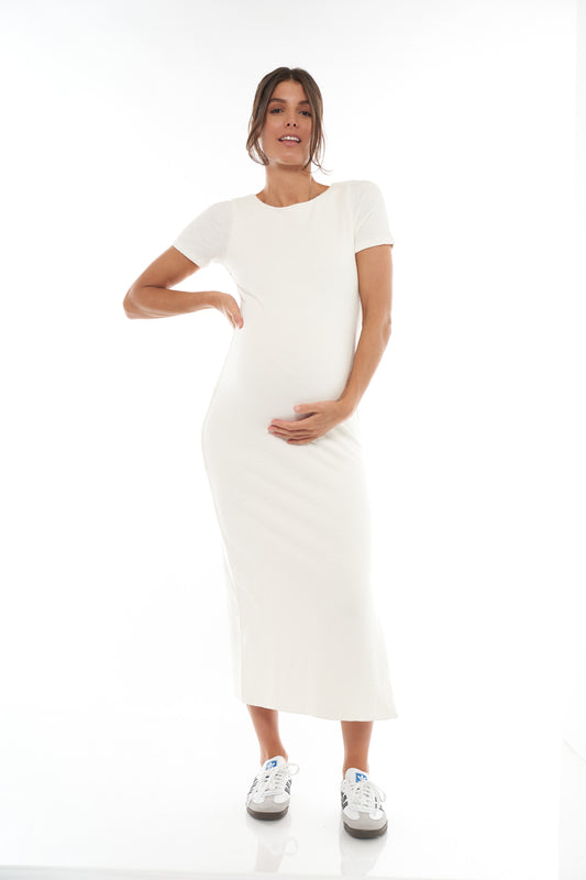 Long Sleeve Loose Fashion Clothes Plus Size Spring Maternity Dress White  Woman Dresses - China White Maternity Dress and Maternity Maxi Dresses  price