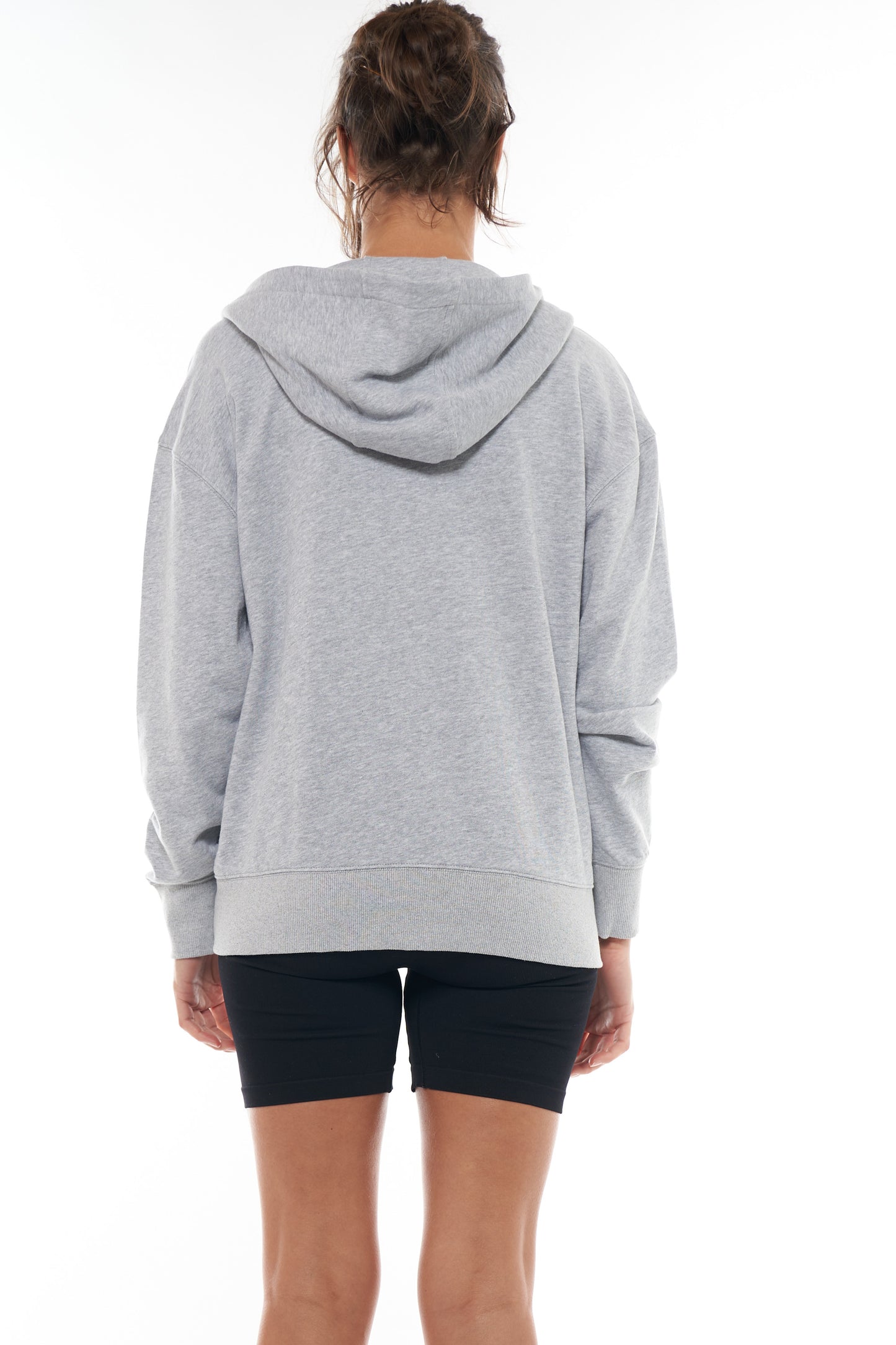 maternity and nursing zip hoodie grey 3