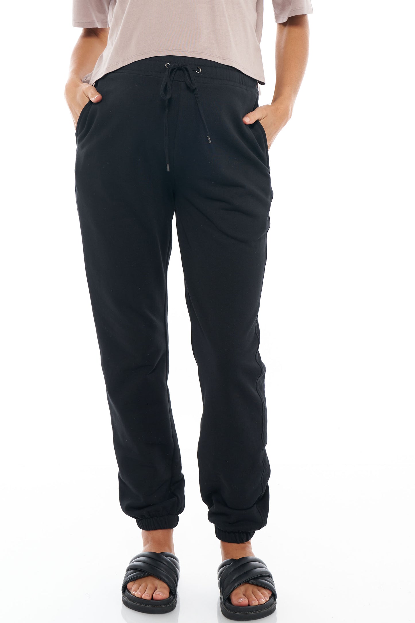 Maternity Track Pants - Black - 1