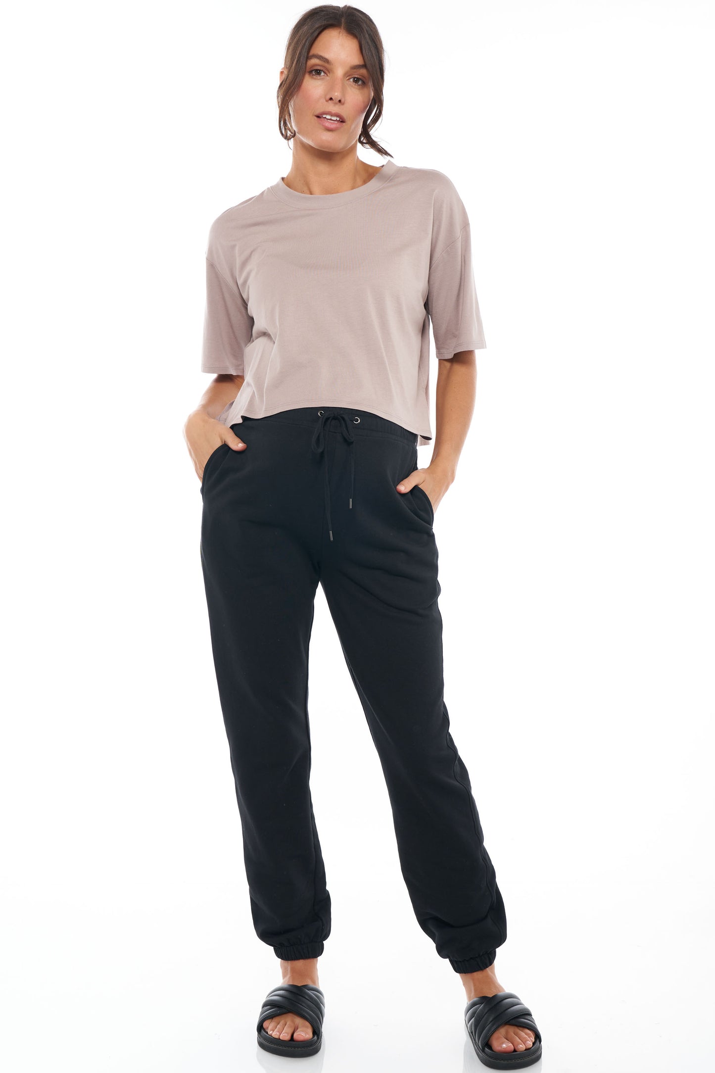 Maternity Track Pants - Black - 5